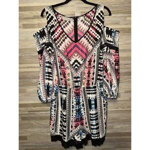 Multi Color Bisou Bisou Womens Romper Size Medium #B